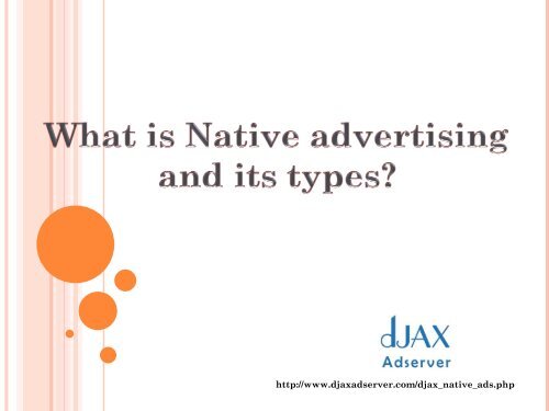 what is native advertising and its types