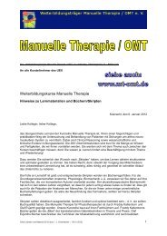 Info Literatur und Material - Weiterbildungsträger Manuelle Therapie ...