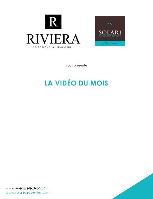 Riviera Sélections - Août 2018