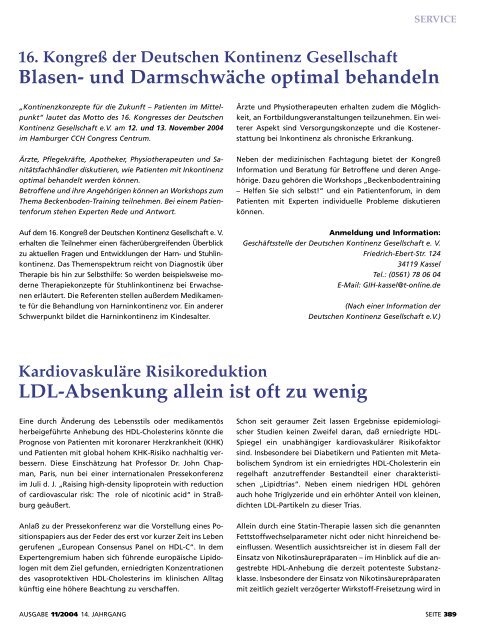 Ärzteblatt November 2004 - Ärztekammer Mecklenburg-Vorpommern