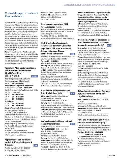 Ärzteblatt April 2004 - Ärztekammer Mecklenburg-Vorpommern
