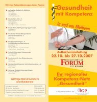 22.10. bis 27.10.2007 Gesundheit mit Kompetenz in und um ...