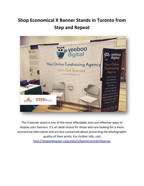 Shop Economical X Banner Stands In Toronto From Step And Repeat