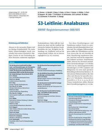 S3-Leitlinie: Analabszess - AWMF