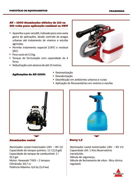 Folheto Equipamentos