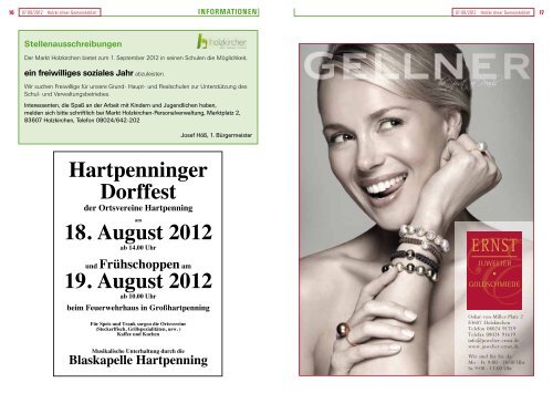 Ausgabe • Juli – August 2012 - Holzkirchen