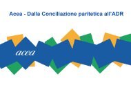 ACEA, dalla conciliazione paritetica all'ADR