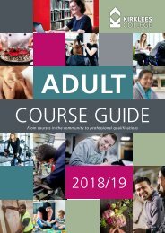 Kirklees College Adult Course Guide 2018/19