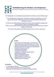 Notfalltraining für Kliniken und Arztpraxen - ROGG Verbandstoffe