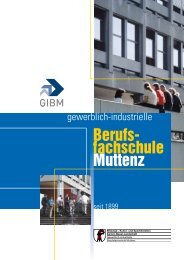 Schulprospekt der GIBM - Gewerblich-industrielle Berufsschule ...