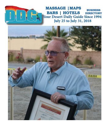 Desert Daily Guide LGBT Palm Springs California, this week. July 25 to July 31, 2018