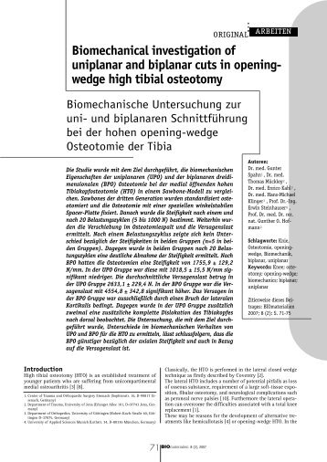 Biomechanical investigation of uniplanar and biplanar cuts in ...