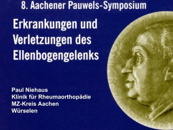 Paul Niehaus Klinik für Rheumaorthopädie MZ-Kreis Aachen ...