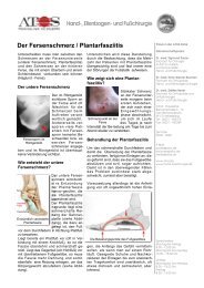Der Fersenschmerz / Plantarfasziitis - und FuÃŸchirurgie