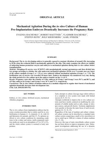 Mechanical Agitation During the in vitro Culture of Human ... - Xceltis