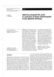 by application of bipolar electromagnetic energy (ligament shrinkagel