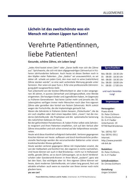 tiv erscheinen. Wir bieten Ihnen verschiedene ... - praxisklinik-brk.de