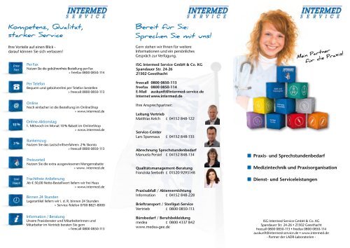 Bereit für Sie: Sprechen Sie mit uns! Kompetenz ... - Intermed Service