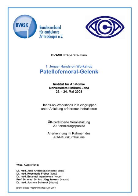 Patellofemoral-Gelenk - Jerosch.de