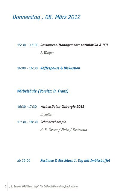 2. Bonner DRG-Workshop - Klinik für Orthopädie und Unfallchirurgie ...