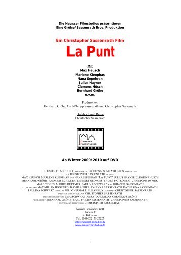 Die „La Punt“ – DVD - Neusser Filmstudios