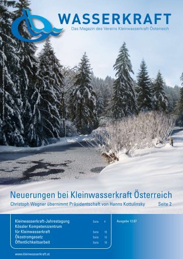 WASSERKRAFT - Kleinwasserkraft Österreich