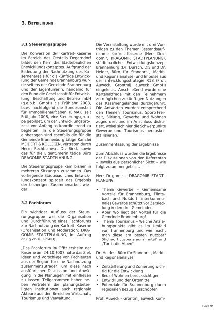 Kapitel 3+4: Beteiligung & Bedarf und Potenziale - Brannenburg