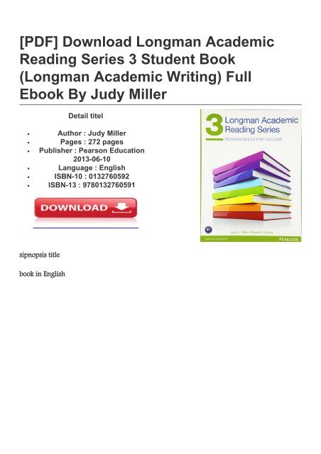 longman academic writing series 3: