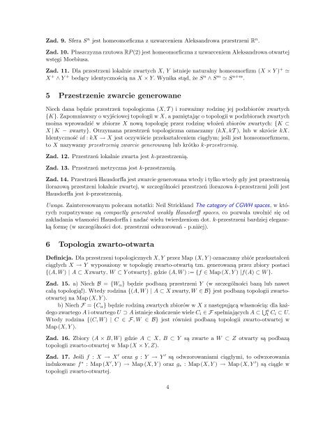 2. Wprowadzanie topologii w zbiorach