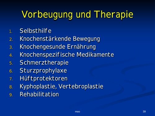 OSTEOPOROSE - Dr. Kurt A. Moosburger