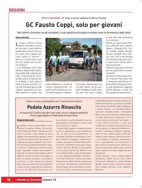 cronache delle gare - Federazione Ciclistica Italiana