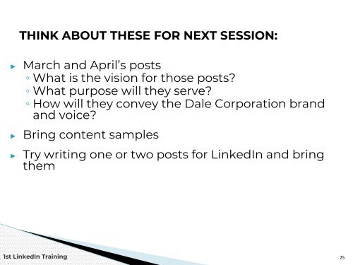 LinkedIn Trainings - 4 Part Series