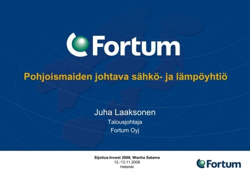 Sijoitusmessut 2008 - Fortum