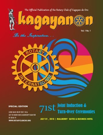 71st KAGAYANON INDUCTION ISSUE July 01, 2018