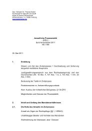 Anwaltliche Prozesstaktik - SPB 2 ... - Kaiser & Sozien