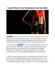   Lean67 will Help You To Accelerate Weight Loss & Reach Your Goals