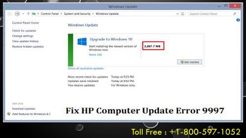 Fix HP Computer Update Error 9997 +1-800-597-1052