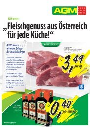 Fleischgenuss aus Österreich für jede Küche!“ „ AGM bietet