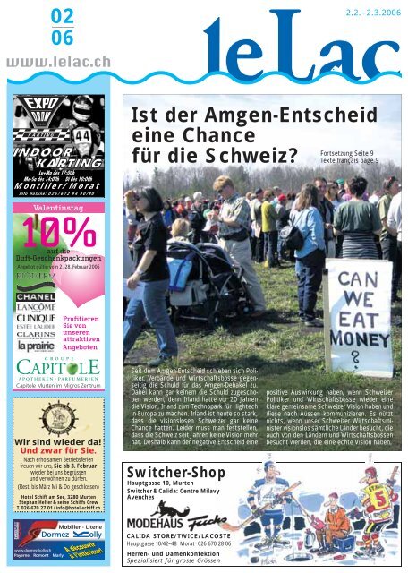 Montilier/Morat - Zeitung Le Lac, Murten