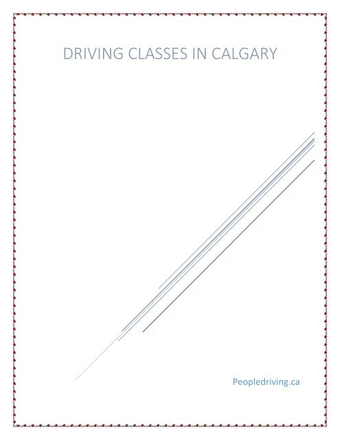 driving courses in calgary