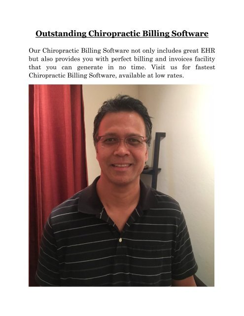 Outstanding Chiropractic Billing Software