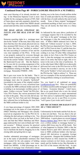 October 2011 issue of Freedom's Phoenix magazine - fr33aid