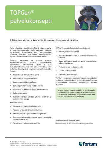 TOPGen® palvelukonsepti - Fortum