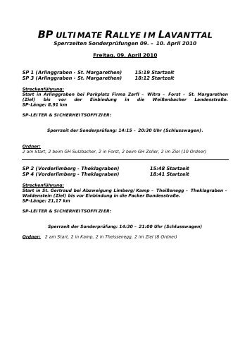 bp ultimate rallye im lavanttal