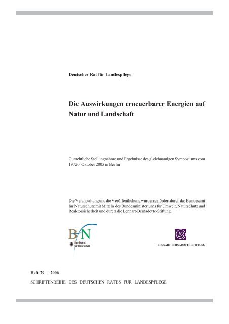 Die Auswirkungen erneuerbarer Energien auf Natur und Ergebnisse zu: Natur |