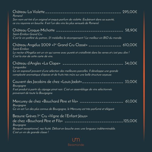 UmBeaumonde menu2018