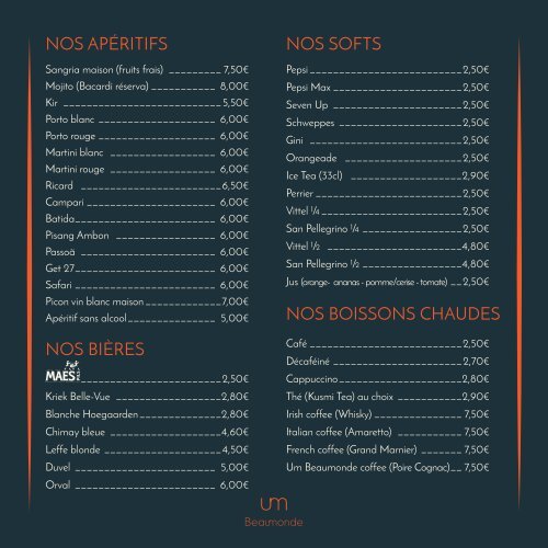 UmBeaumonde menu2018