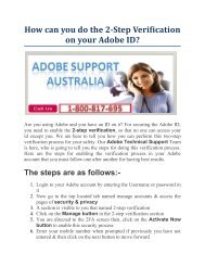 How can you do the 2-Step Verification on your Adobe ID?