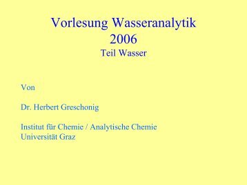Teil Wasser - Karl-Franzens-Universität Graz