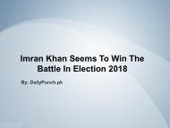 Imran Khan Seems To Win The Battle In Election 2018